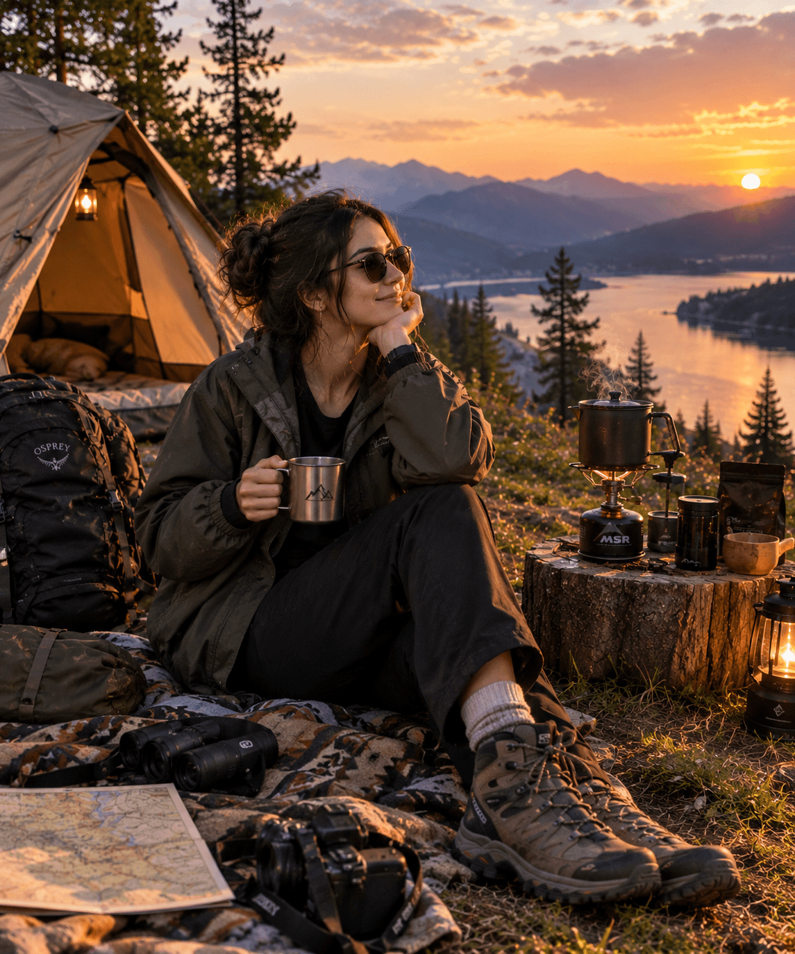Camp in Style: Essential Outdoor Apparel, High-Tech Hiking Accessories, and Scenic Escapes